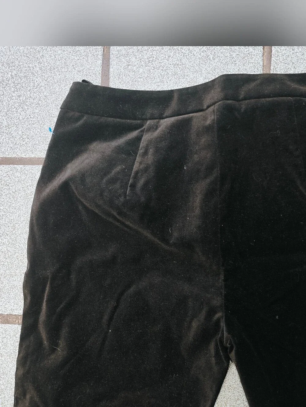 J.peterman Black Velvet Straight Leg Women's Pants Size 8